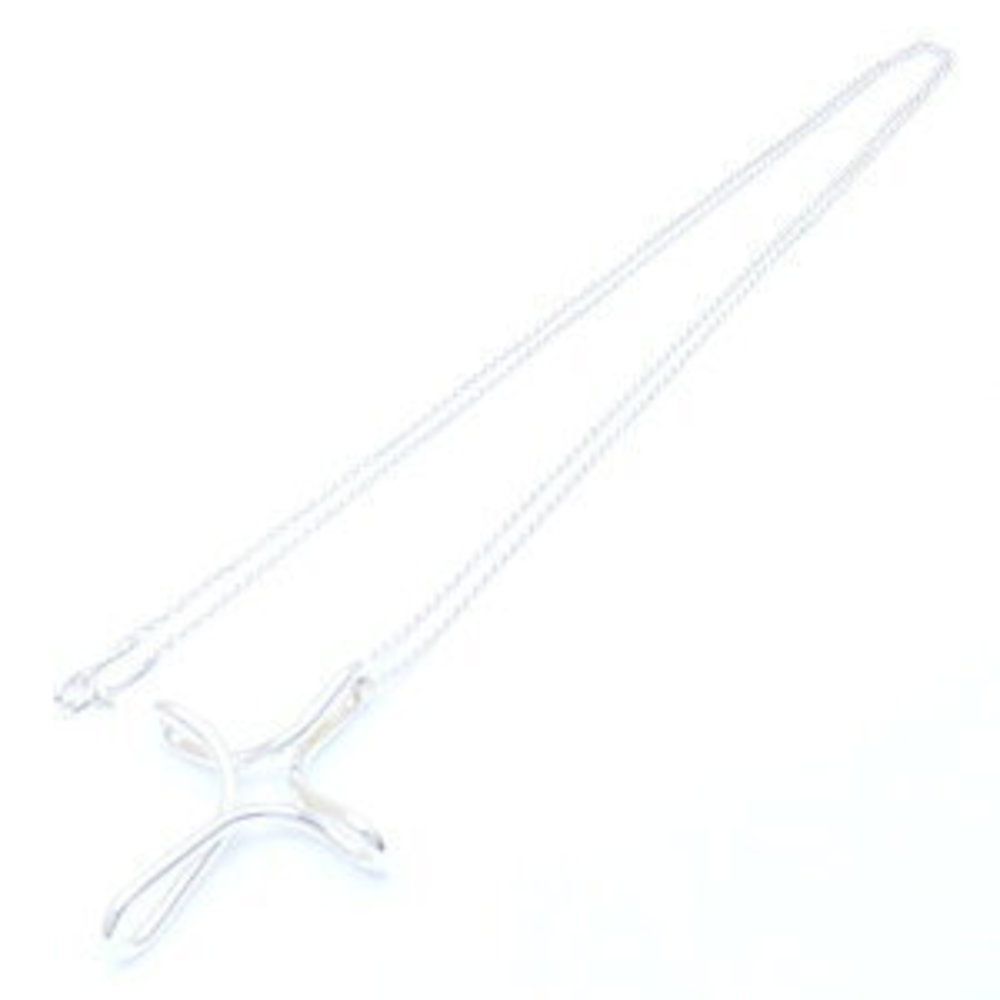 Tiffany Infinity Cross Necklace Long Chain Silver View 3